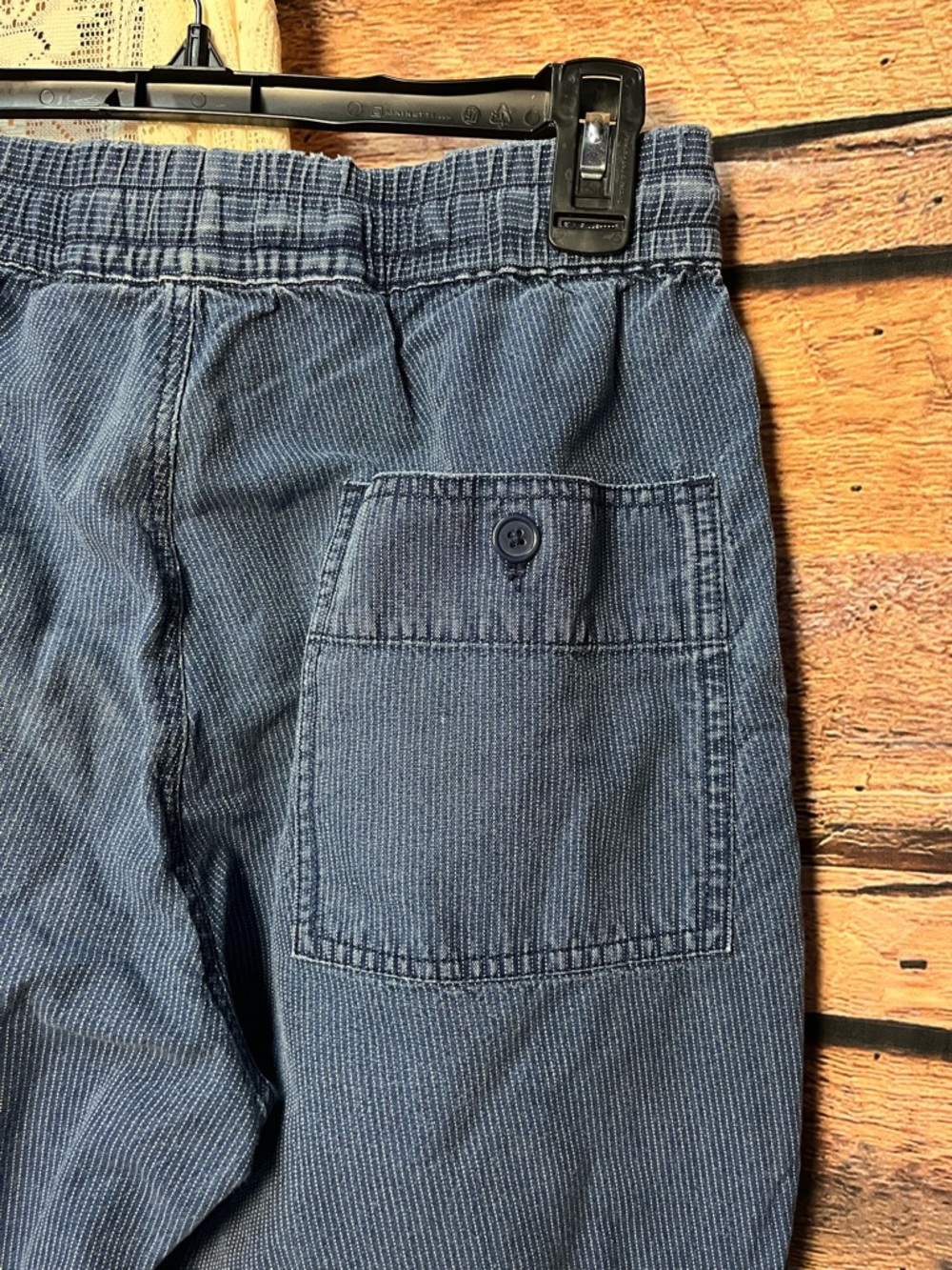 J. Crew Indigo Pinstripe Chambray Jogger Pants (247) - Picture 9 of 10